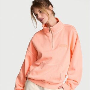 NWT SOLD OUT Victoria’s Secret Ivy Fleece 1/4 Zip Sweatshirt. Size M